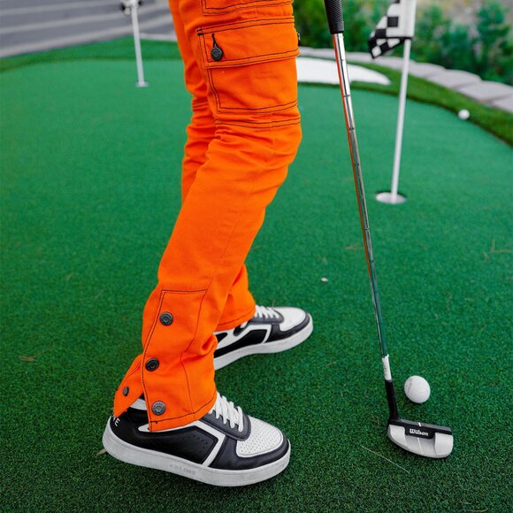 AKINGS Kyle Snap Cargo Pants (Orange - Size 36) - Picture 5 of 7